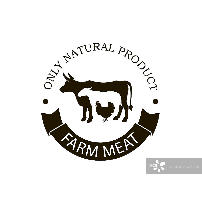 农场动物的标签图片素材