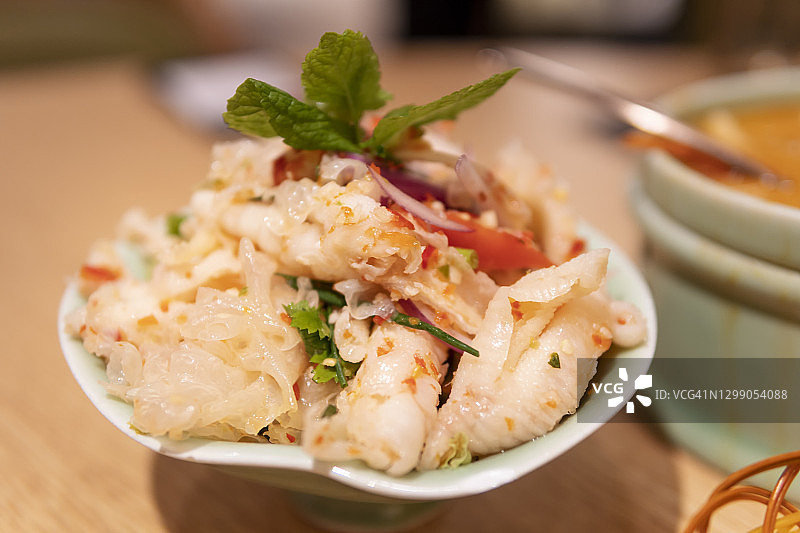 美味的泰国菜，冷沙拉无骨鸡爪图片素材
