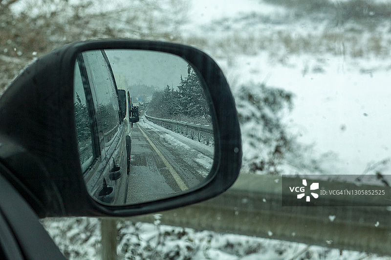 交通在冬天图片素材