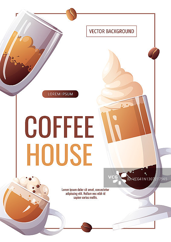 横幅咖啡店，咖啡厅，咖啡吧，咖啡师，饮料概念。图片素材