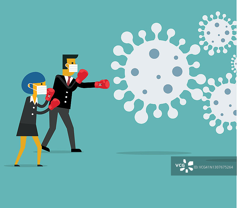 阻止冠状病毒——商业人士图片素材