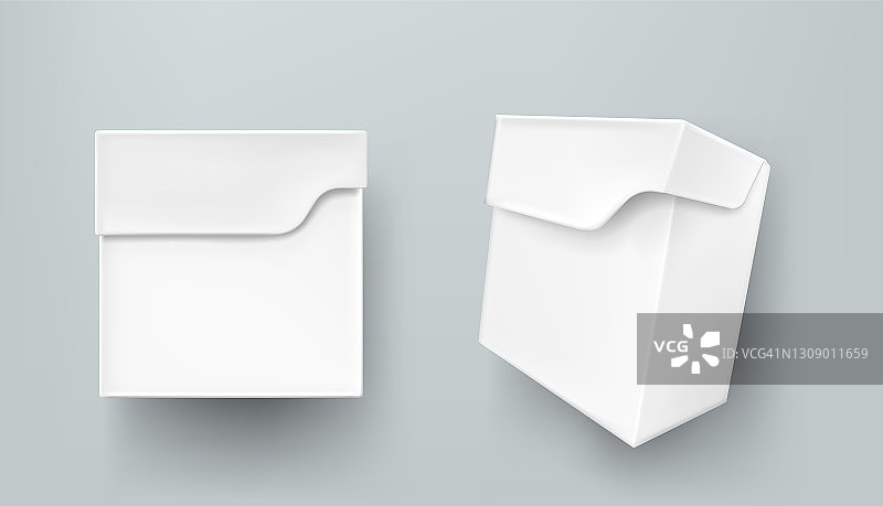 茶盒模型，产品的白纸包装图片素材