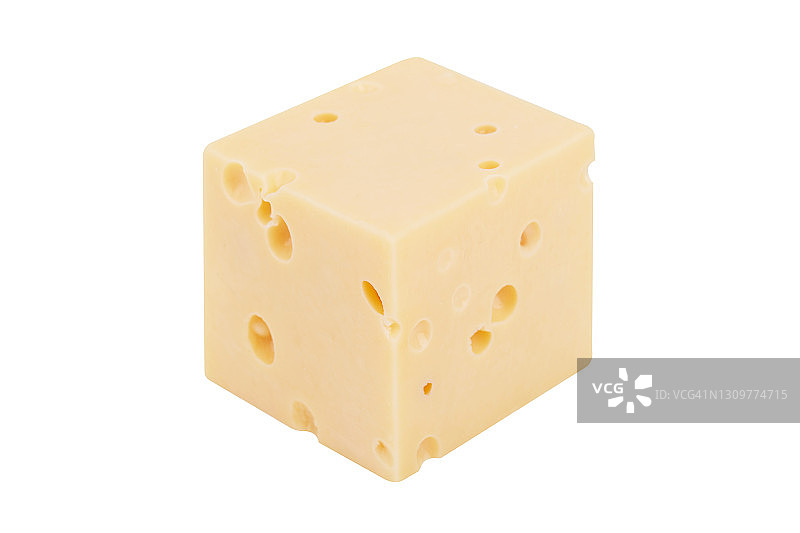 奶酪方块孤立在白色背景图片素材