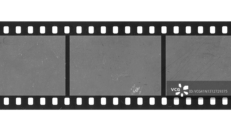 肮脏的黑色35毫米胶片带图片素材