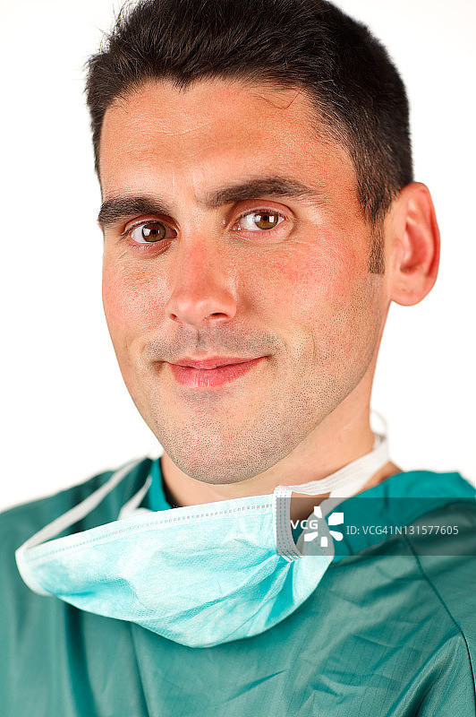 外科医生在手术后微笑图片素材