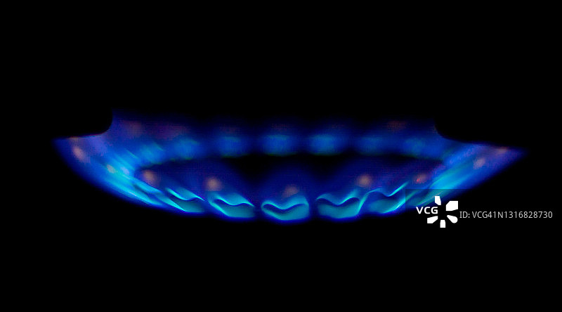 蓝色煤气炉火焰图片素材