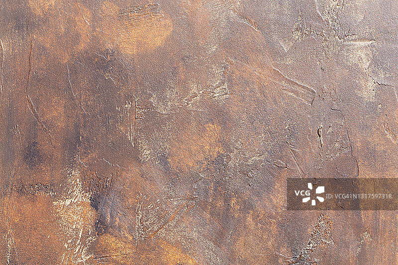 抽象的棕色巧克力金属背景纹理混凝土或石膏手工墙图片素材