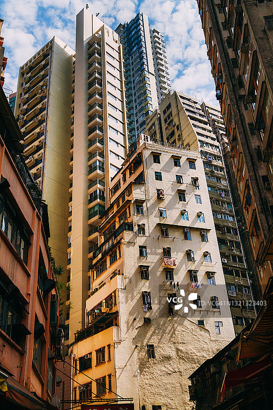 中国香港的公寓楼图片素材