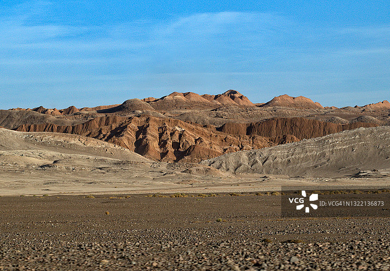 智利圣佩德罗的干燥安第斯山脉和阿塔卡马沙漠图片素材