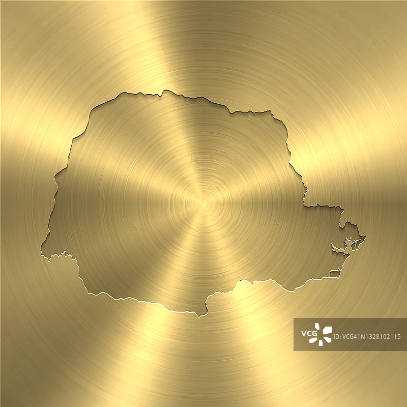 巴拉那地图上的金色背景-圆形拉丝金属纹理图片素材