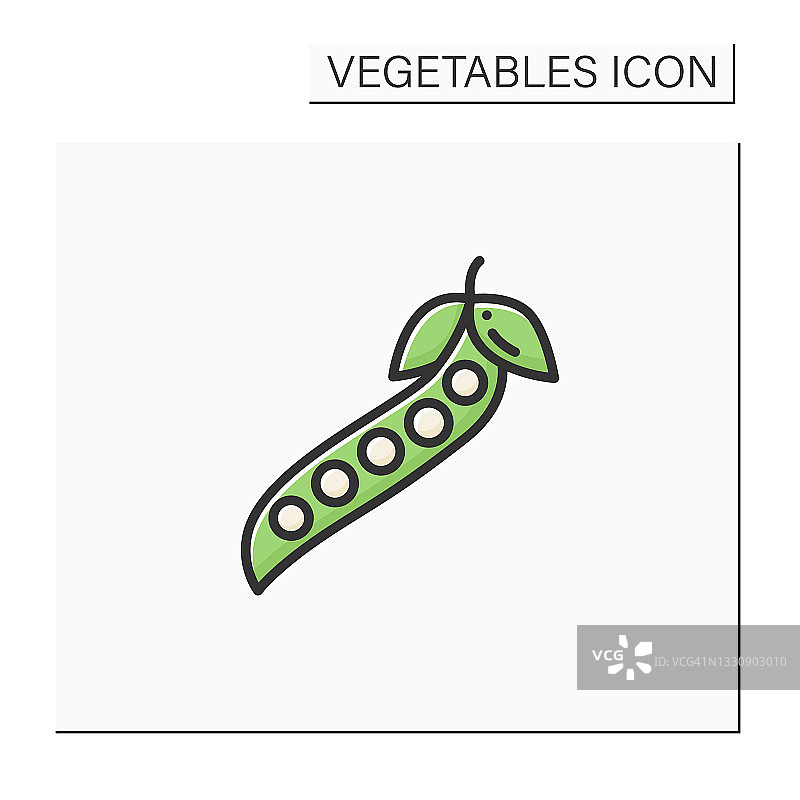豌豆彩色图标图片素材
