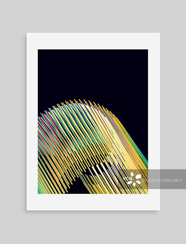 向量流动梯度条纹丝带横幅图案的设计，抽象背景图片素材