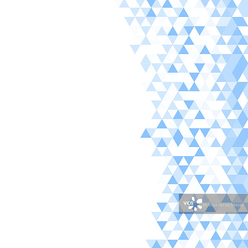 多边形蓝色马赛克背景。抽象低多边形矢量插图。三角形图案，复制空间。模板几何商业设计与三角形的海报，旗帜，卡片，传单图片素材