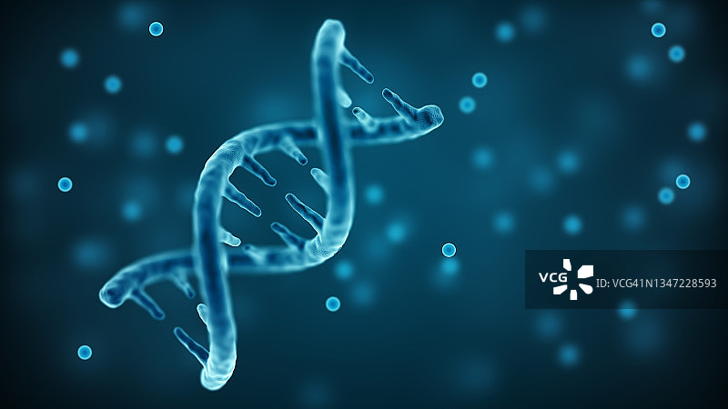 DNA链。双螺旋结构。生物技术和医学背景图片素材