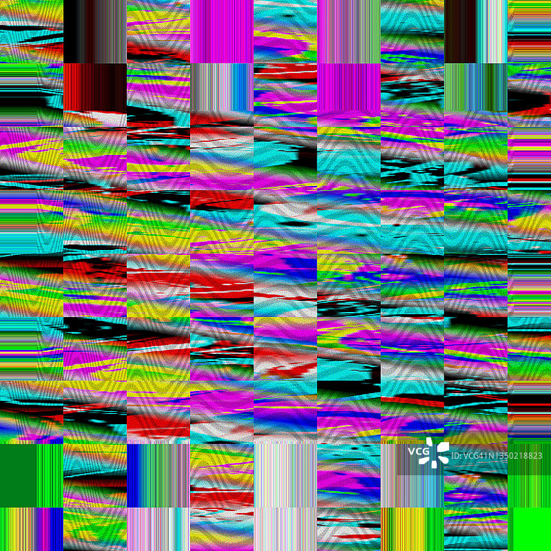 故障迷幻背景旧电视屏幕错误数字像素噪声抽象设计照片故障电视信号故障。垃圾墙纸的技术问题。色彩斑斓的噪音图片素材