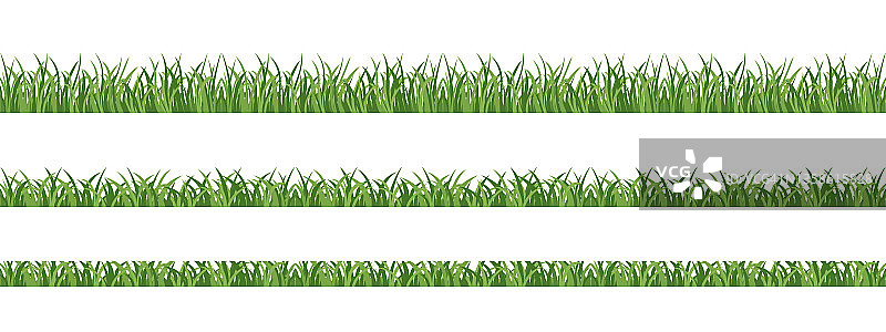 无缝的草坪草。弹簧设计元素，框架，装饰。图片素材