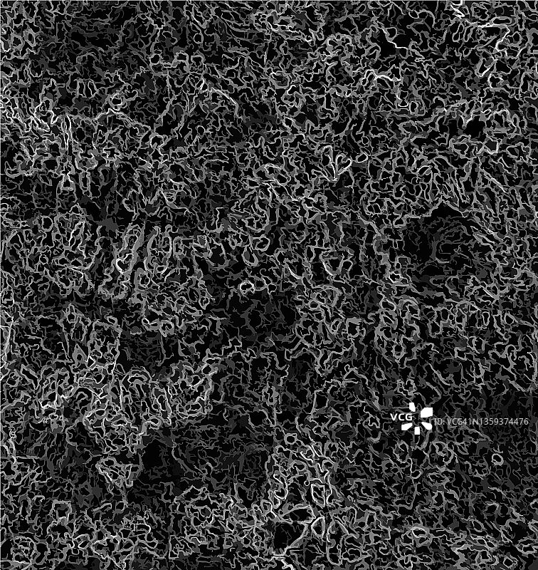 扎染背景几何图案纹理矢量插图Shibori抽象蜡染刷无缝和重复图案设计黑色，白色，灰色颜料飞溅卷曲，波浪，肮脏图片素材