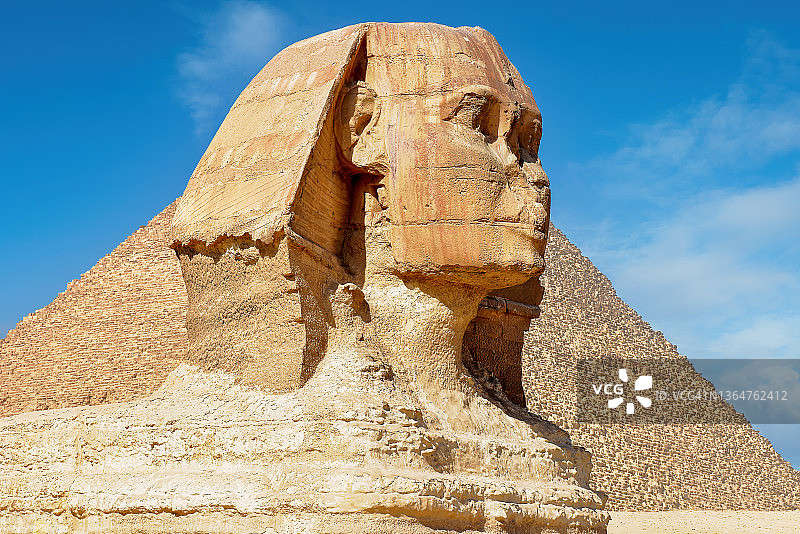 狮身人面像，埃及吉萨。图片素材