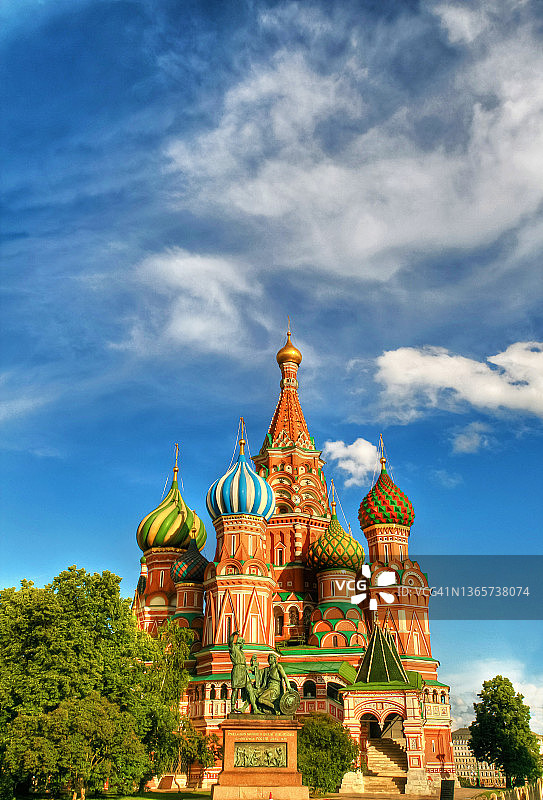 俄罗斯莫斯科红场的彩色大教堂图片素材