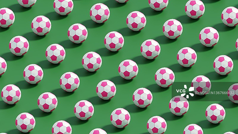 粉红色和白色足球的女子足球插图图片素材