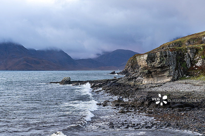 苏格兰斯凯岛的埃尔戈尔海滩图片素材