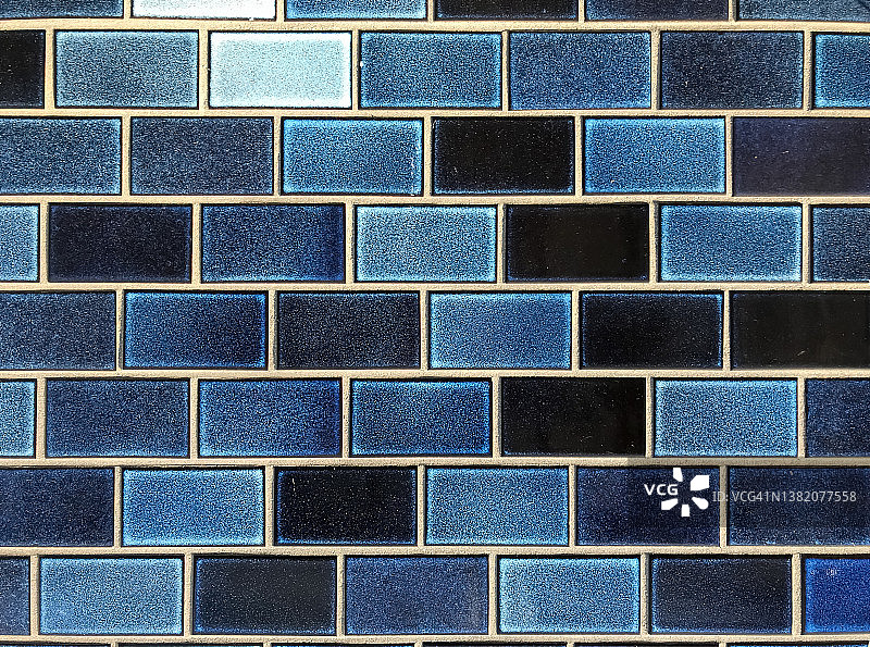 瓷砖外墙，蓝色陶瓷图片素材