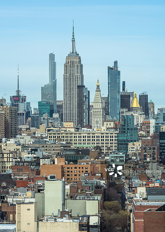 纽约曼哈顿中城的高视角视图图片素材