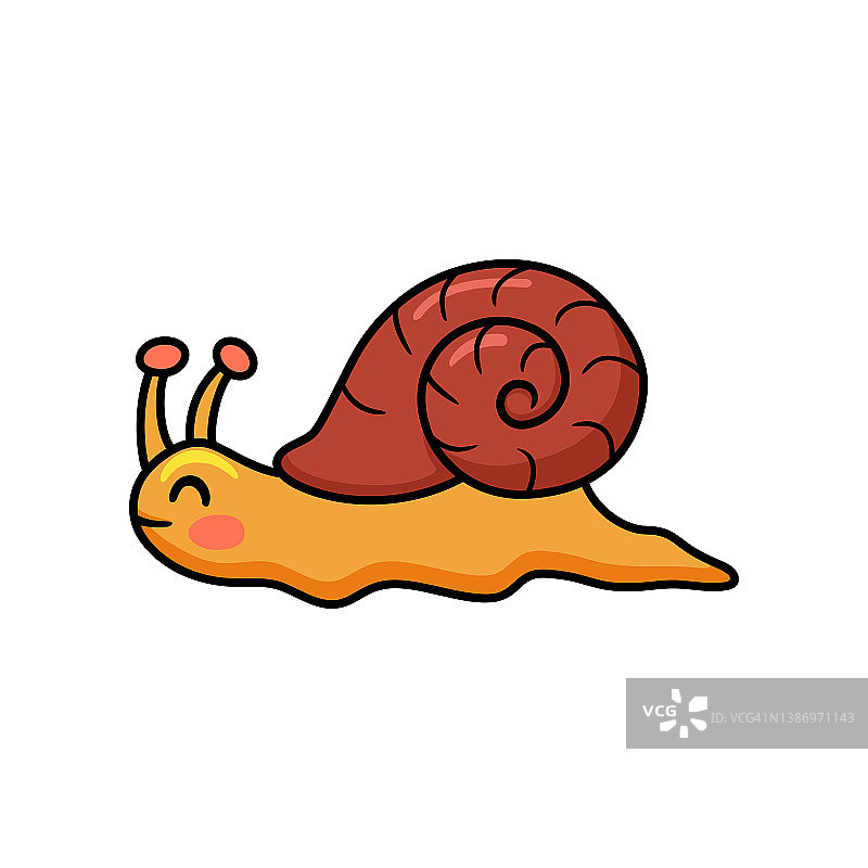 可爱的小蜗牛卡通人物图片素材