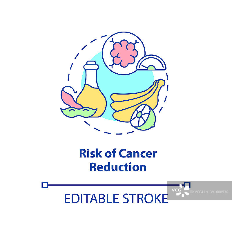 降低癌症风险概念图标图片素材