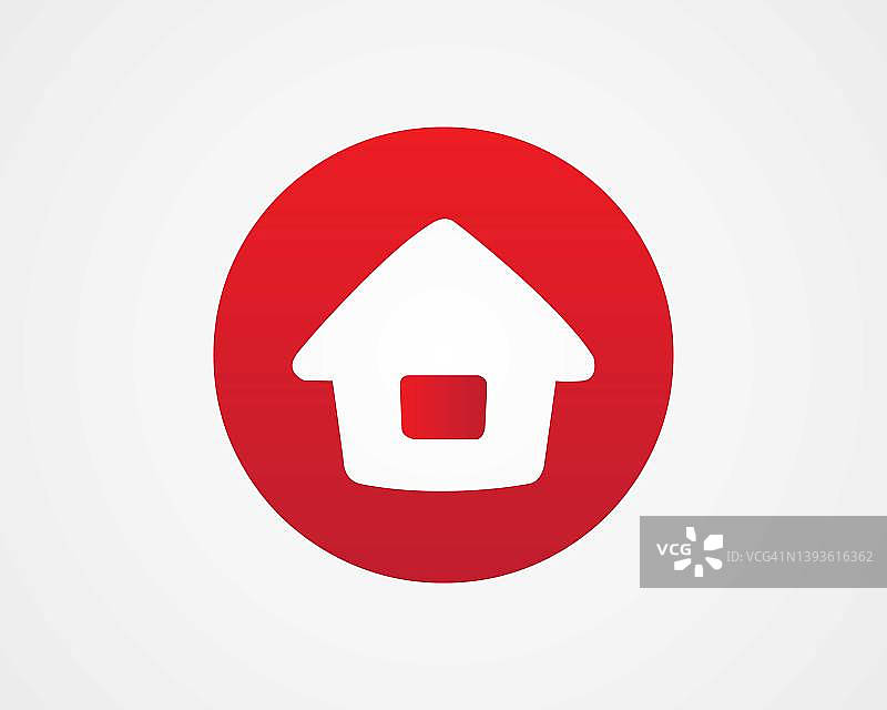 Home sign in circle, House Icon, House logo。图片素材