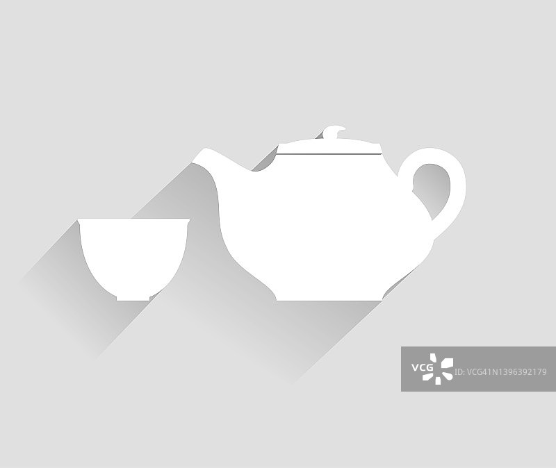 茶壶剪纸图片素材