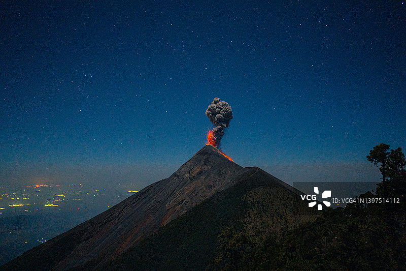 危地马拉富埃戈火山爆发图片素材
