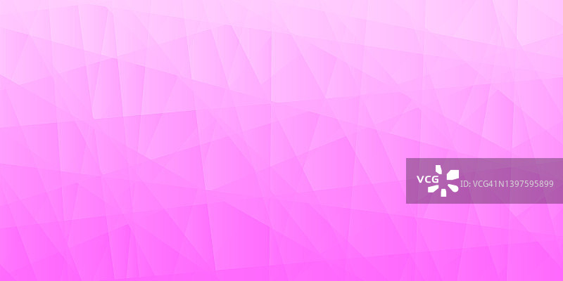 抽象几何背景-多边形马赛克与粉红色梯度图片素材
