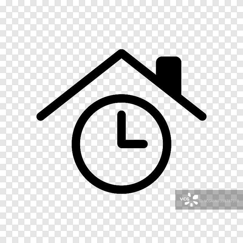 房子时间手表图标符号图片素材