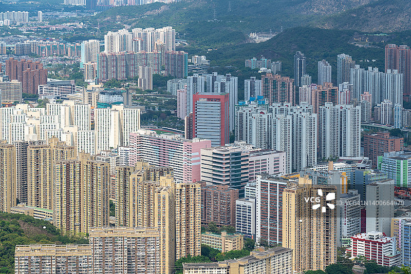 屯门区的景观从香港青山俯瞰图片素材