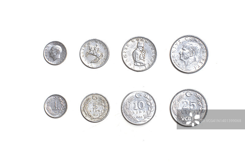 古币，土耳其里拉集团图片素材