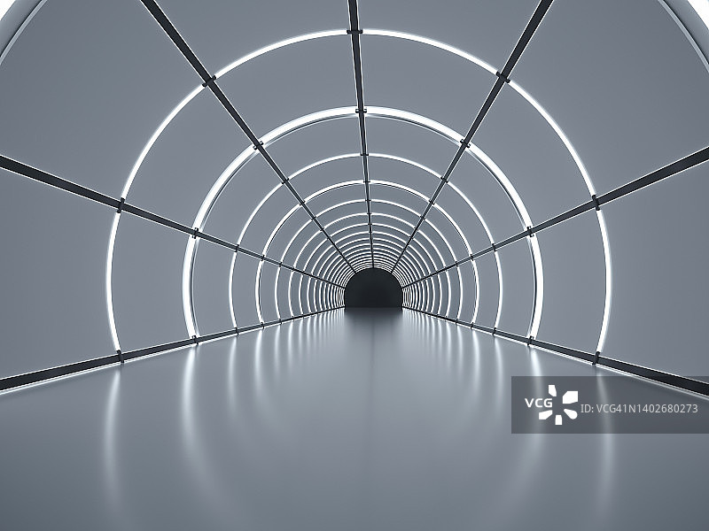 三维渲染抽象隧道背景图片素材