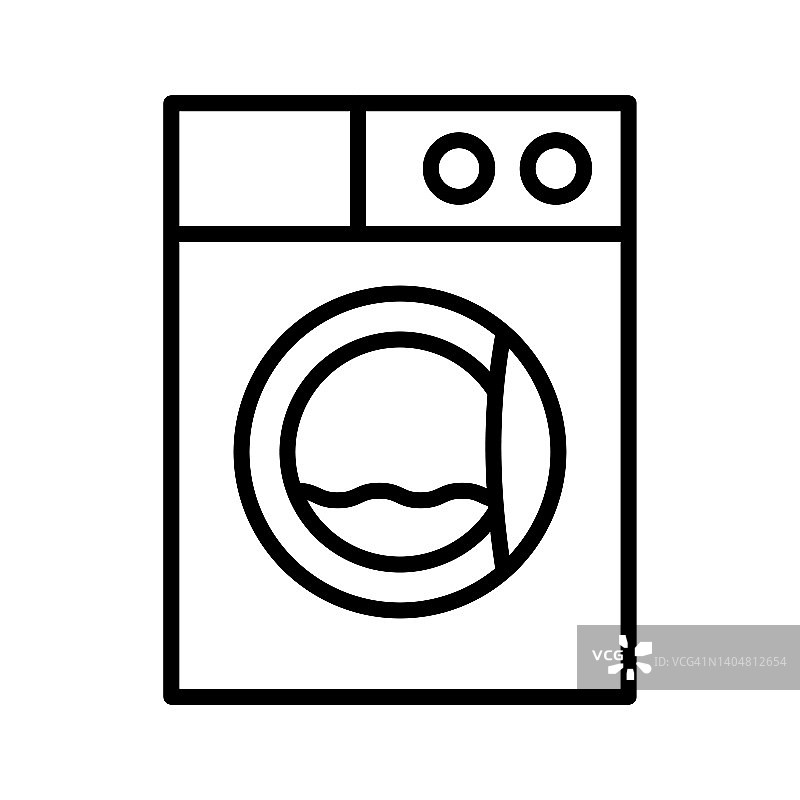洗衣机图标。家用电器。做家务。图片素材