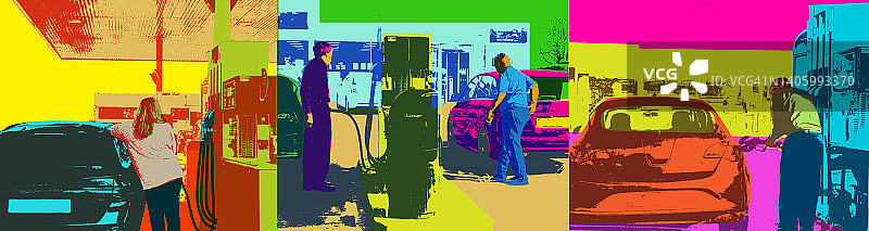 汽油或加油站图标图片素材
