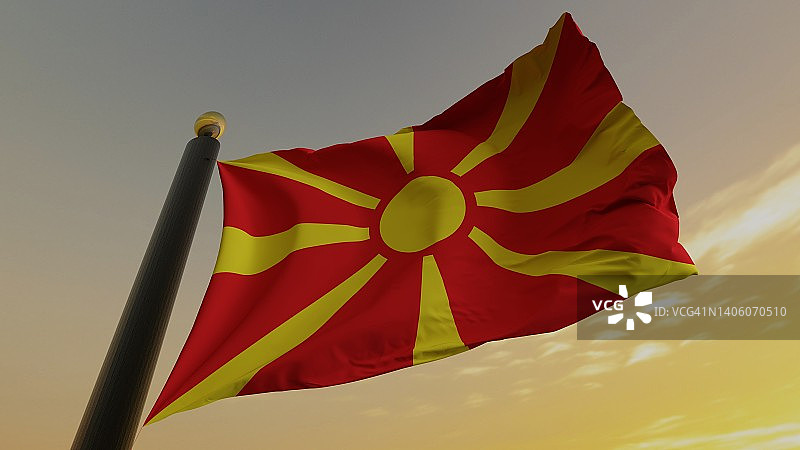 北马其顿旗图片素材