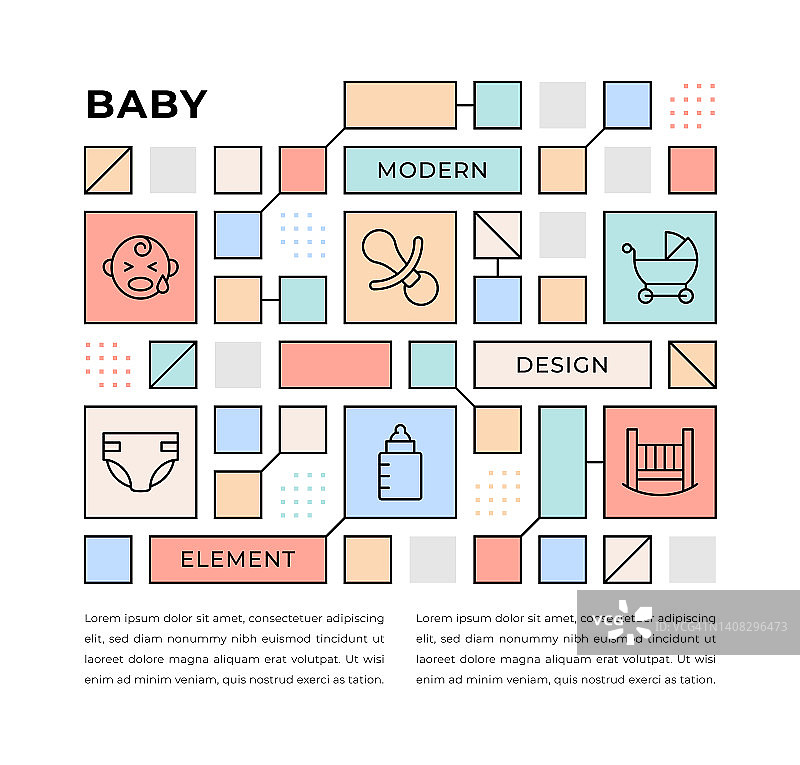 Baby Web Banner概念图片素材