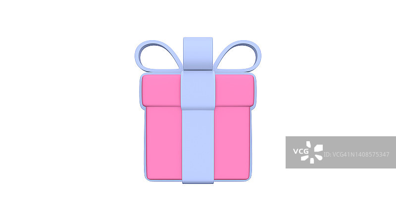 粉红色的礼物盒子。礼盒为商业和金融和生日或更多的节日。概念包装插图。三维渲染图片素材