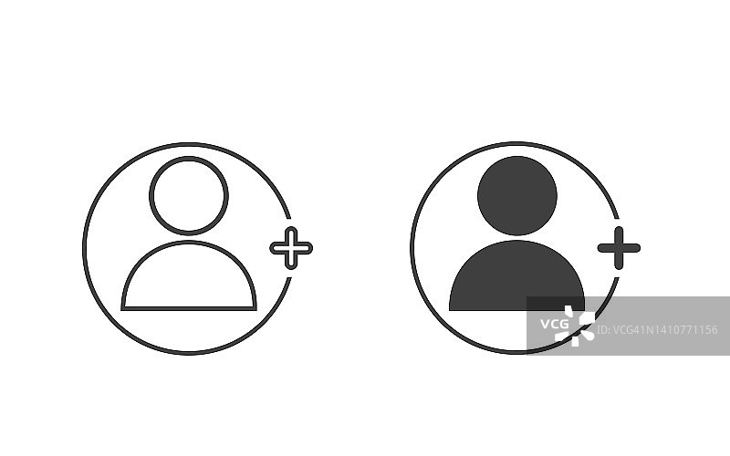 一组用户帐户占位符符号插图图片素材