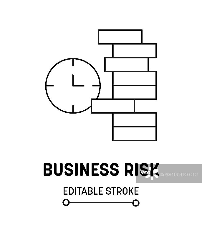 白色背景上有业务风险图标和风险管理图标。图片素材