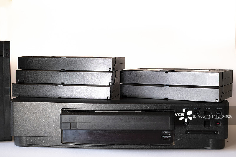 VHS模拟录像带和视频播放器图片素材