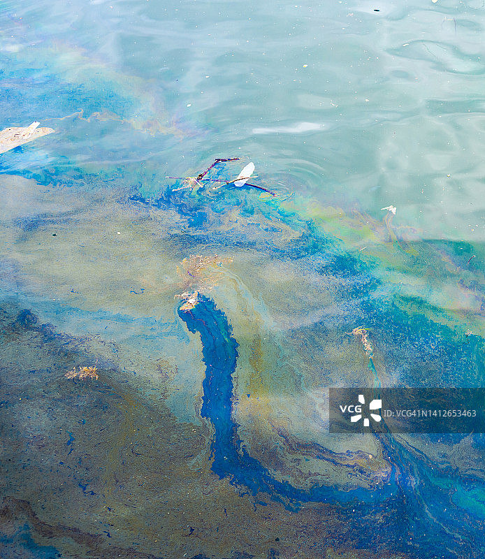 海面石油泄漏。图片素材