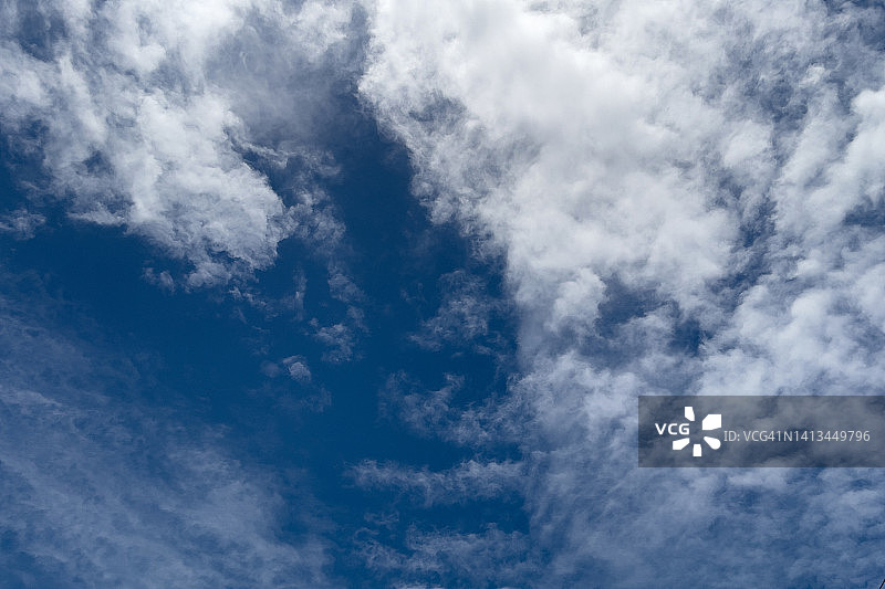 天空中的云的低角度视图图片素材
