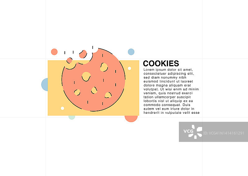 cookie彩色线条图标图片素材