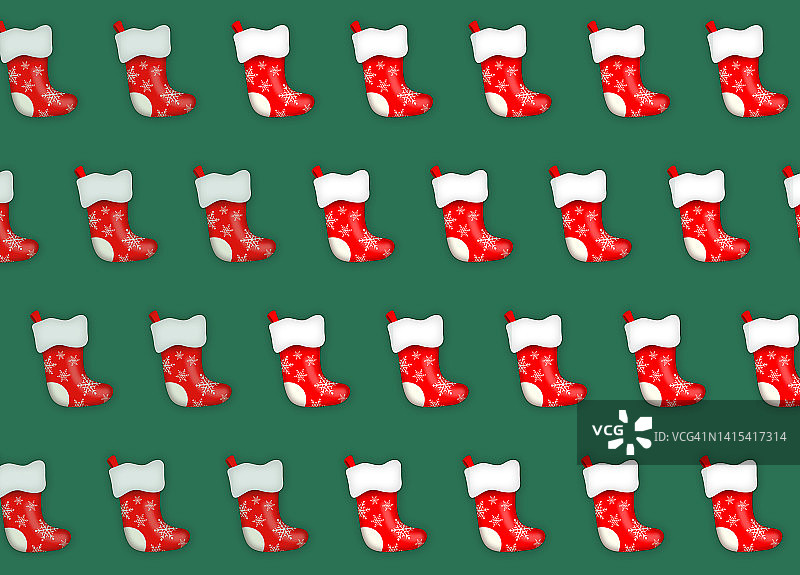 圣诞袜无缝图案图片素材