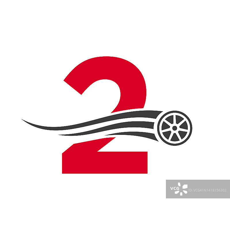 跑车信2汽车维修标志设计概念与运输轮胎图标矢量模板图片素材